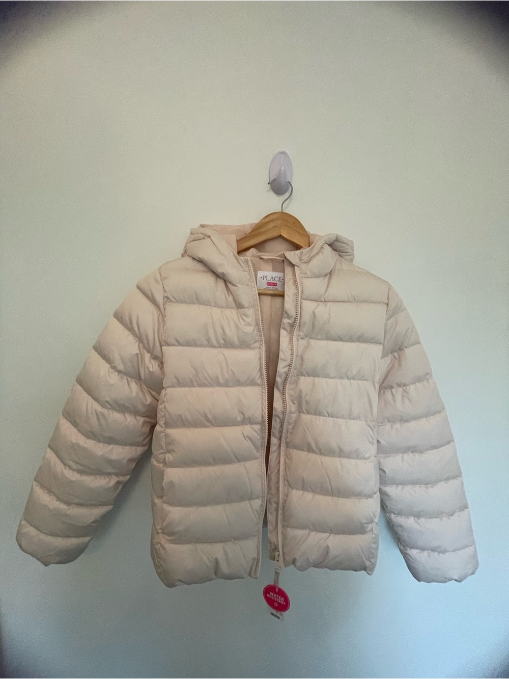 The Children's Place Light Cream Hooded Puffer Jacket - Kids